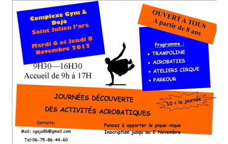 Journées &quot;Découverte des activités acrobatiques&quot;