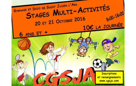 Stages Multi-Activités Toussaint 2016